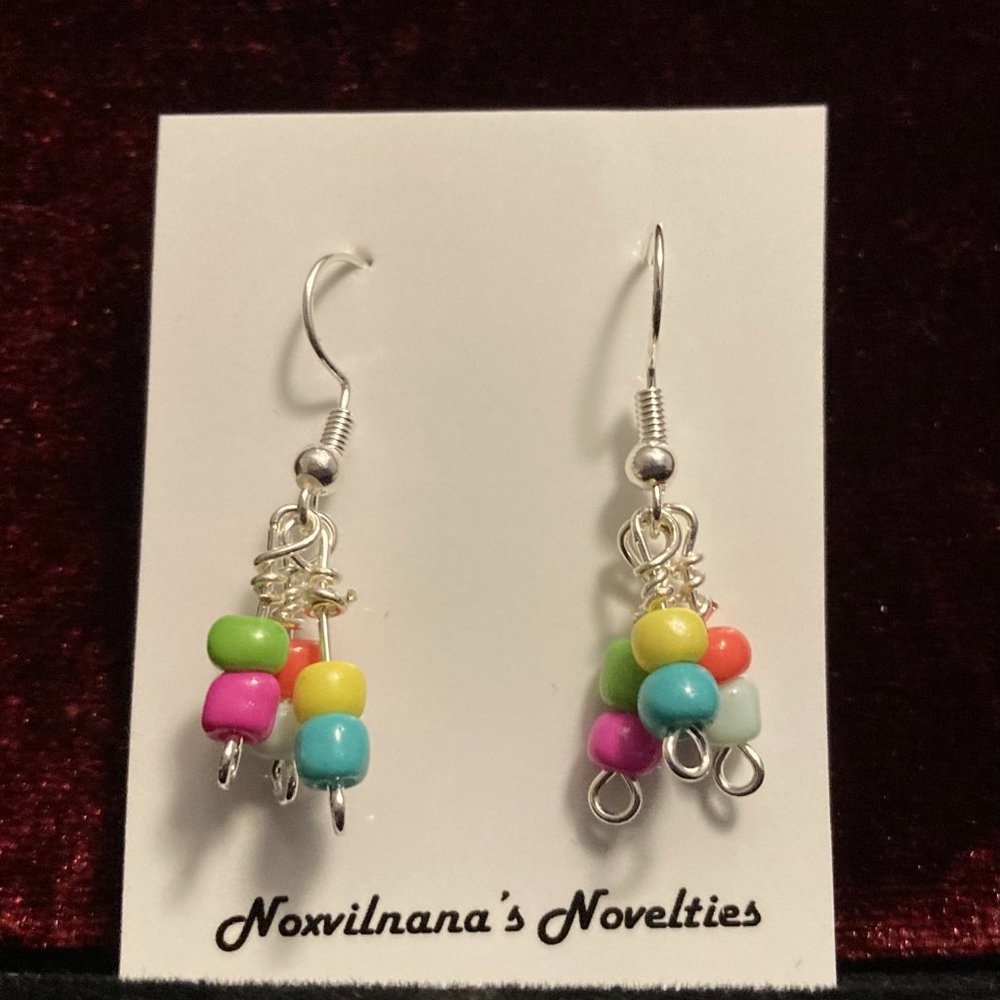 Handcrafted Spring Glass Bead Earrings
